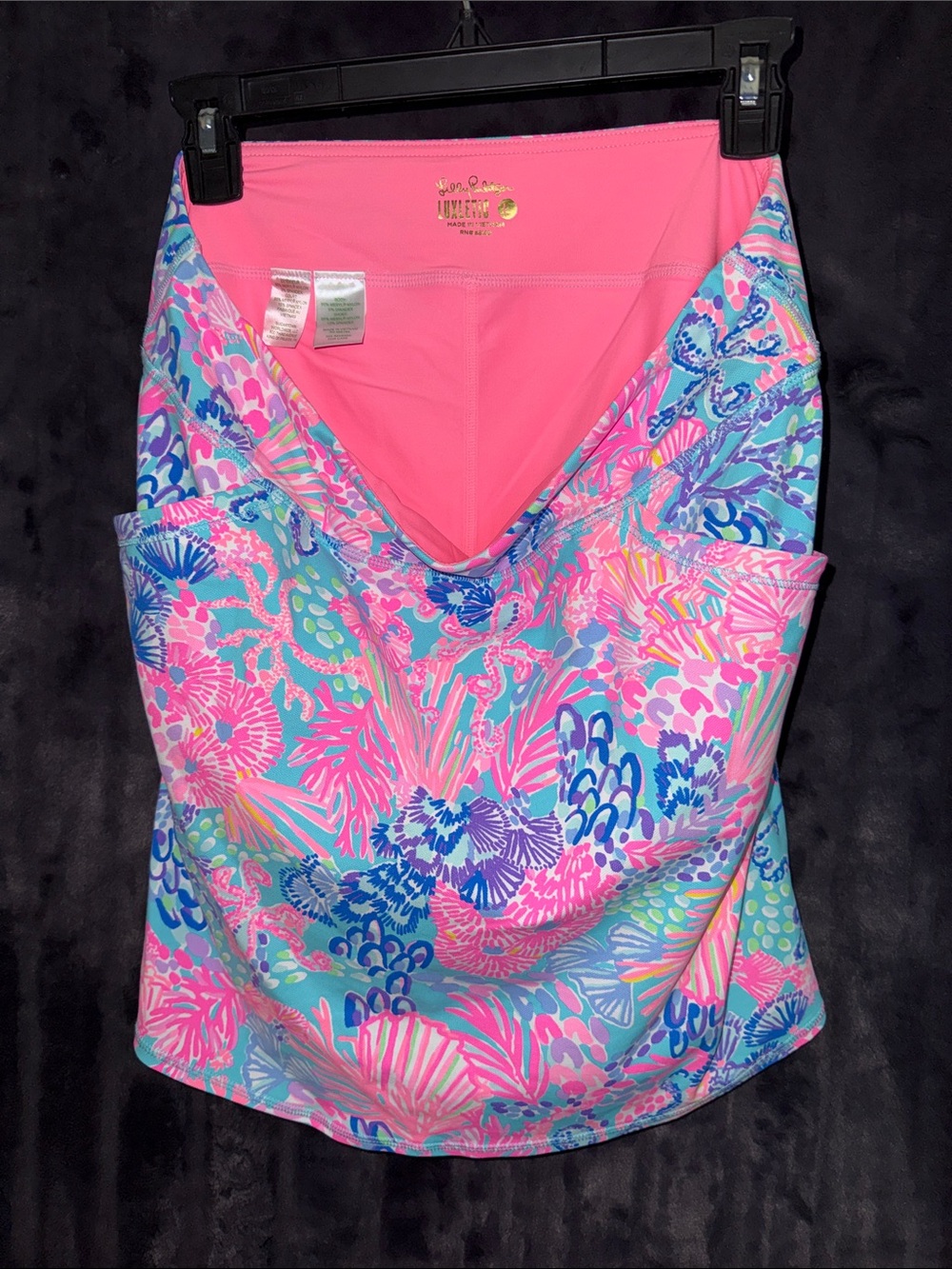 Lilly Pulitzer Pink Multi Tropical Print Tankini Top